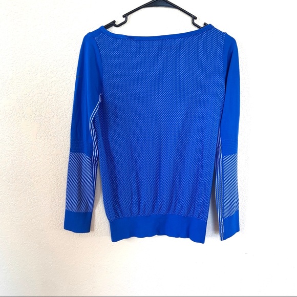 Nike Dri-Fit Knit Crew Running L/S Top Blue XS - Picture 6 of 6